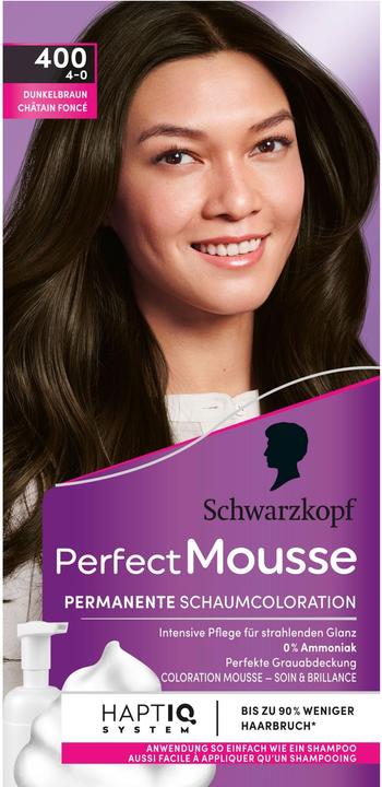 Produktbild Schwarzkopf Perfect Mousse Schaumcoloration (400 Dunkelbraun)