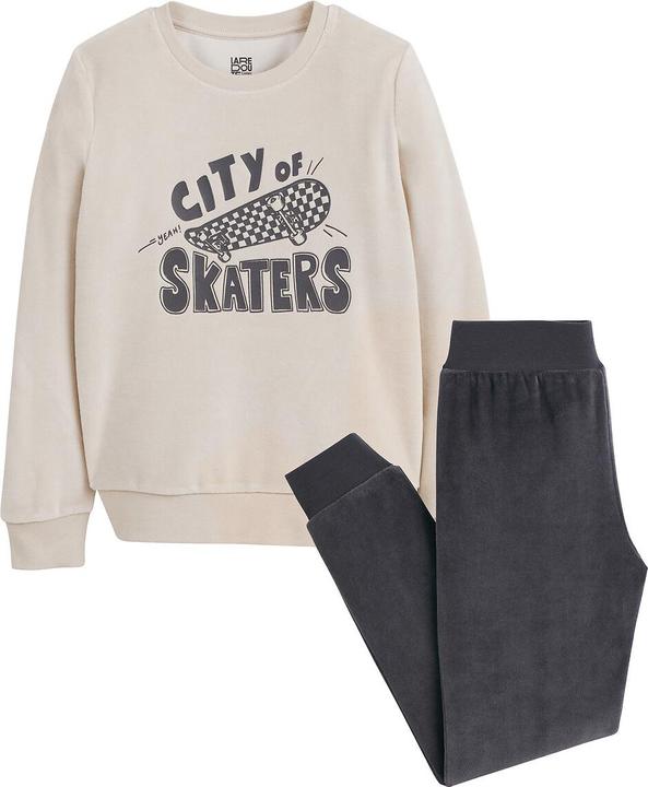 Immagine prodotto La Redoute Collections Pigiama in velluto con stampa skater (128)