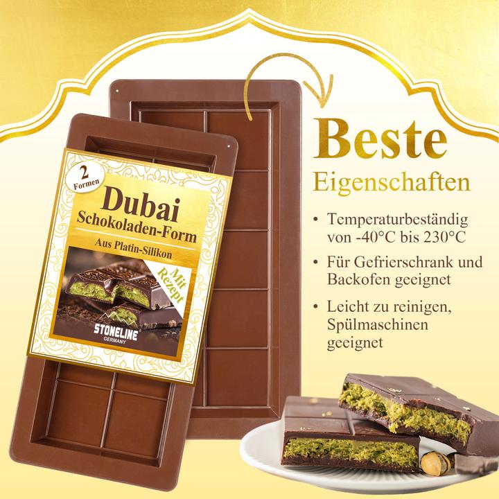 Produktbild Stoneline Dubai Schokolade Form 25x13x2,2 cm Set 2-teilig (22 cm)