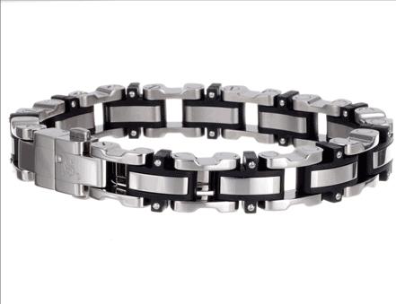 Immagine prodotto Simmons Jewelry Co. Bracciale in acciaio inox Vegas - DBG1625STWB (Acciaio inossidabile)