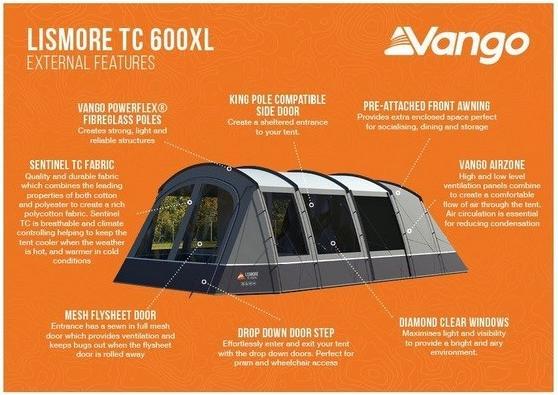 Actual product image Vango Lismore Tc 600xl Paket Zelt (Tunnel tent, 35.60 kg, 6 persons)