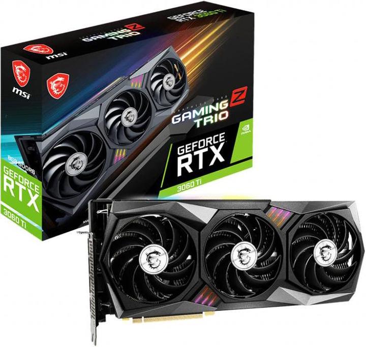Actual product image MSI GeForce RTX 3060 Ti Gaming Z Trio LHR (8 GB)