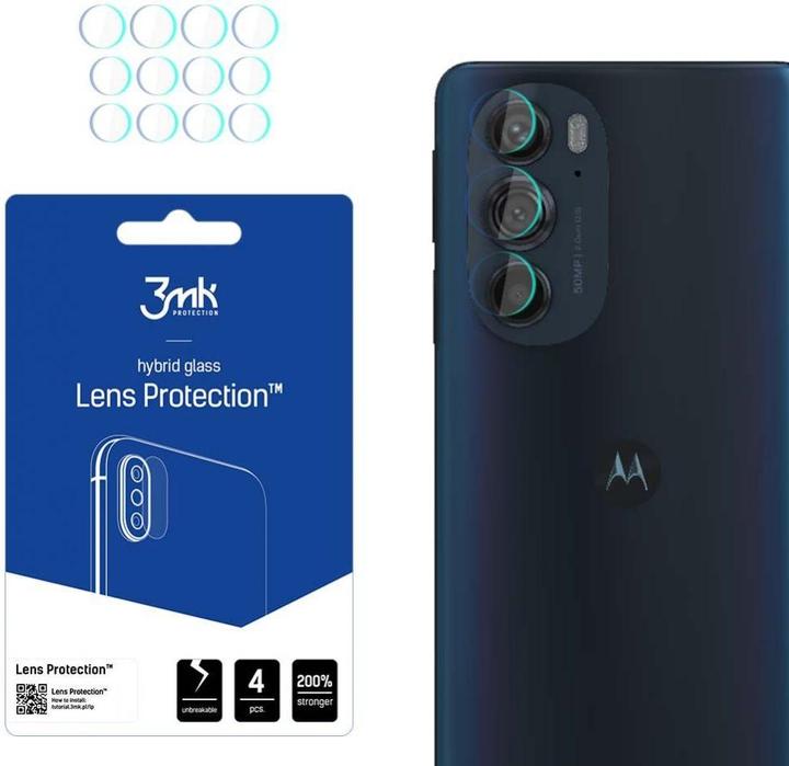 Actual product image 3MK Camera protection glass, camera glass (4 Piece, Motorola Edge 30)