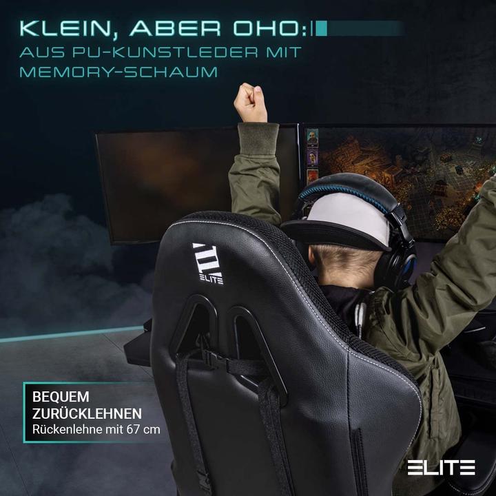 Produktbild Elite Gaming Stuhl, Schwarz-blau