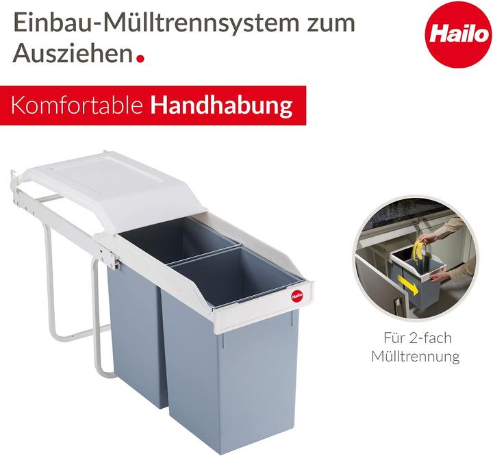Image du produit Hailo Système de tri des déchets, Blanc (28 l)
