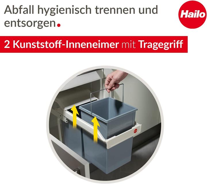 Image du produit Hailo Système de tri des déchets, Blanc (28 l)