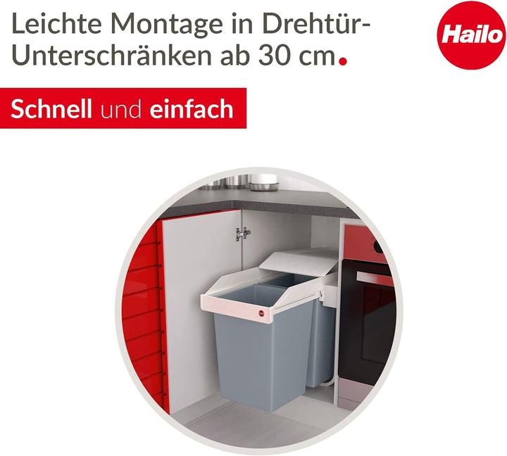 Image du produit Hailo Système de tri des déchets, Blanc (28 l)