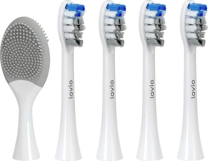 Produktbild Lovio LVTB124WH-HM SonicProtect PRO Toothbrush Heads Medium White (5 x)