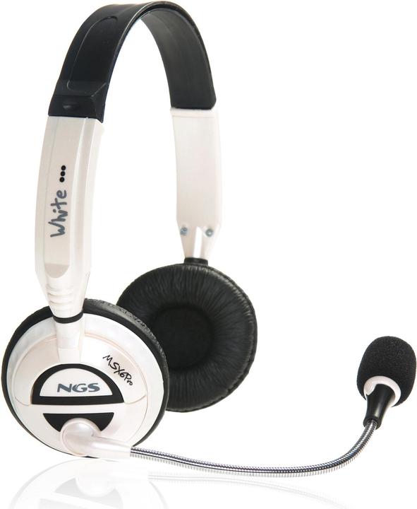 Actual product image NGS MSX6 Pro Headphones Wired Headband Calls/Music White (Cable)