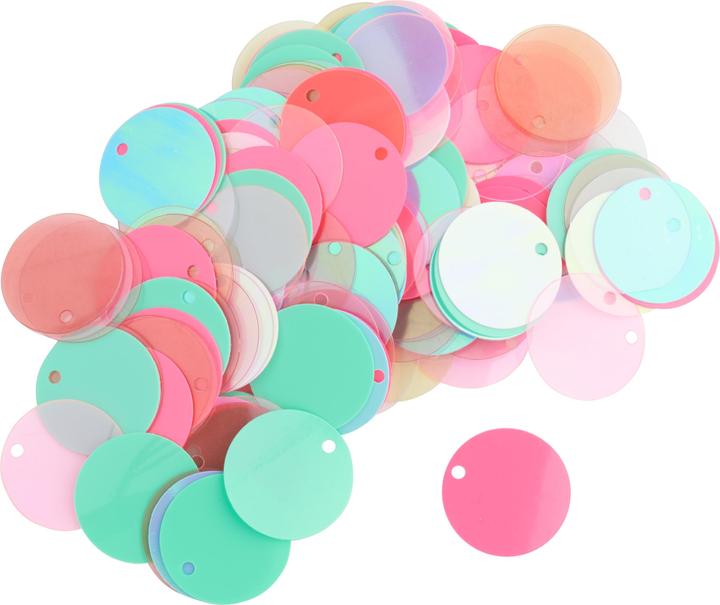 Rico Design Pailletten Rund-Mix, Multicolor (Polyethylentherephthalat (PET))