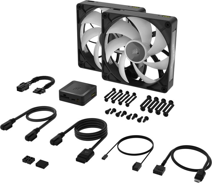 Actual product image Corsair RX MAX RGB Series, iCUE LINK RX140 MAX RGB, 140mm RGB Fan, Dual Fan Kit (140 mm, 2 x)