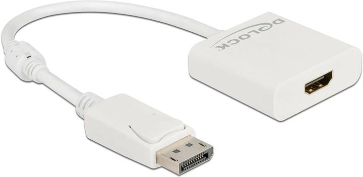 Actual product image Delock Adapter DisplayPort 1.2 male to HDMI female 4K Active white (HDMI, 20 cm)