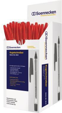 Produktbild Soennecken Einwegkugelschreiber 3610 Nr.1 Kappe rot 50 St./Pack. (Rot, 50 x)