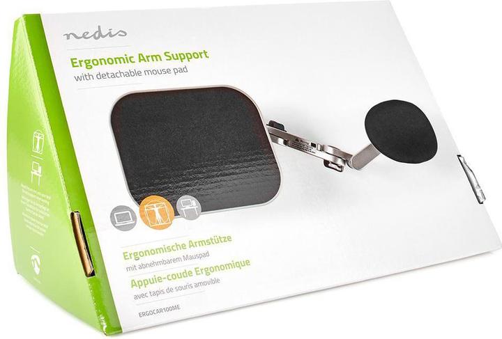 Produktbild Nedis Ergonomische Armauflage - Drehbar - Schreibtisch - Mit Mauspad - Bietet Komfort und Halt - Nim
