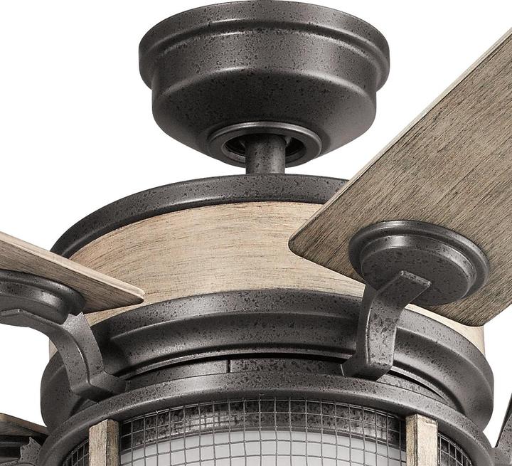 Produktbild Elstead Lighting Ahrendale leiser Deckenventilator mit LED Licht Ø152cm IP44 Aussenbereich + Fernbedienung (36 dB)
