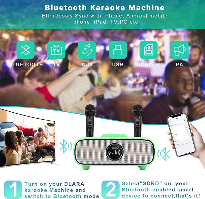 Produktbild Dlara Karaoke Maschine (Passiv, 2x 15 W)