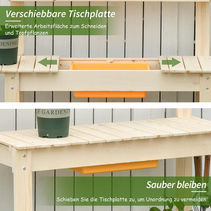 Produktbild Outsunny Pflanztisch mit verstellbarer Arbeitsfläche (100 cm)
