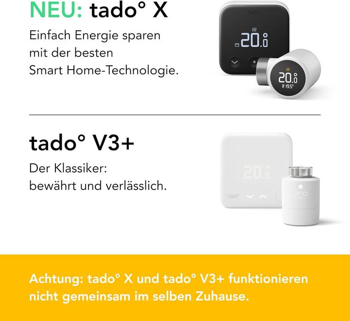 Actual product image tado° Smartes Heizkörperthermostat Starter Kit X