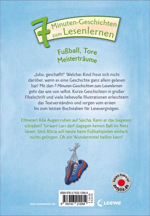 Immagine prodotto Leselöwen - Das Original - 7-Minuten-Geschichten zum Lesenlernen - Fussball, Tore, Meis (Tedesco, I primi lettori Loewe, 2022)