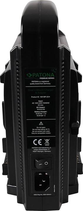 Actual product image Patona V-Mount Dual (Camera battery charger)