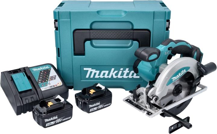 Immagine prodotto Makita DSS 610 RFJ Sega circolare portatile a batteria 18 V 165 mm + 2x batteria 3,0 Ah + caricabatterie +
