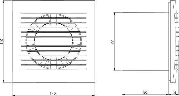 Actual product image Euro3plast EXHAUST VENTILATOR EE100TA D100 MM+TIMER
