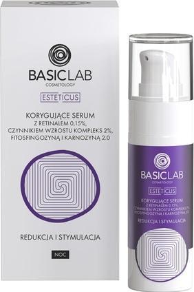 Produktbild BasicLab Esteticus Corrective Serum With Retinal 0.15%. Growth Factor Complex 2%. Phytosphingosine (30 ml)