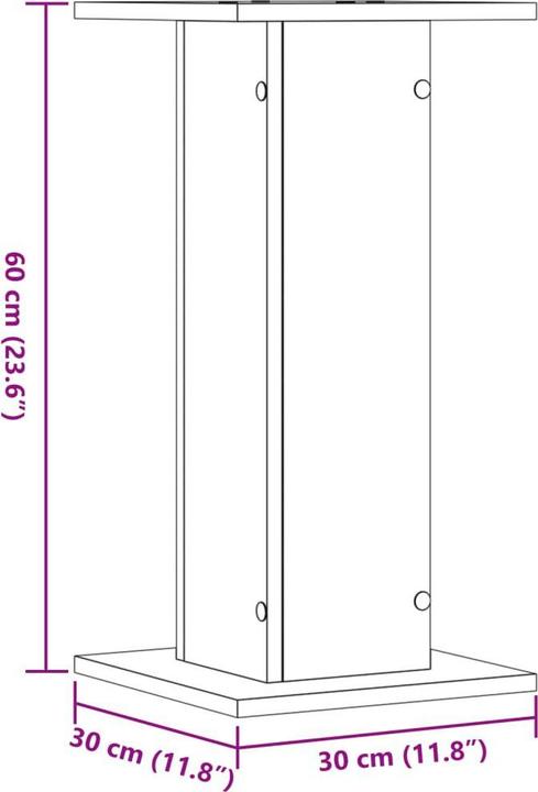 Immagine prodotto VidaXL Supporto per piante 2 pezzi 30 x 30 x 60 cm