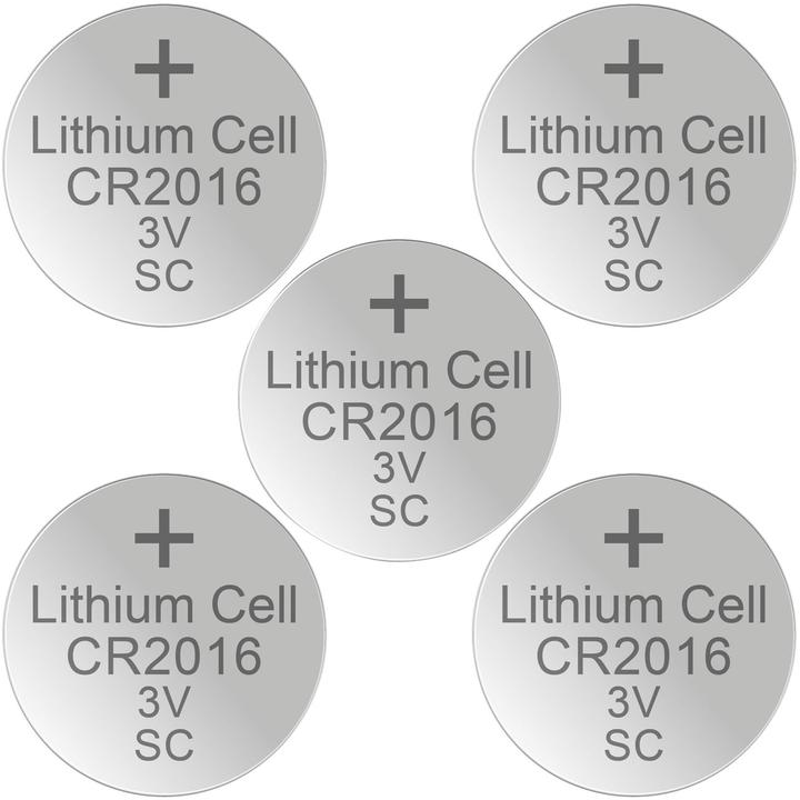 Image du produit Hückmann Pile bouton au lithium 3V (5 pcs, CR2016, 90 mAh)