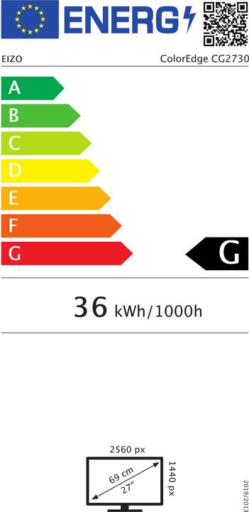 Energy Label Eizo Cg2730 (2560 x 1440 pixels, 27")