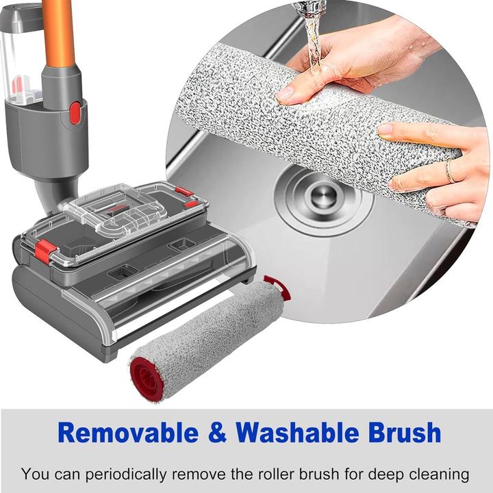 Produktbild Plutoos Bürste Wischaufsatz kompatibel für Dyson V7 V8 V10 V11 V15 Staubsauger, Elektrischer Bodenwischer mi