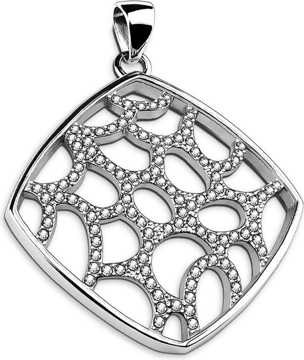 Produktbild Star Piercing Anhänger silber Quadratisch mit Netz (Chirurgenstahl 316L)