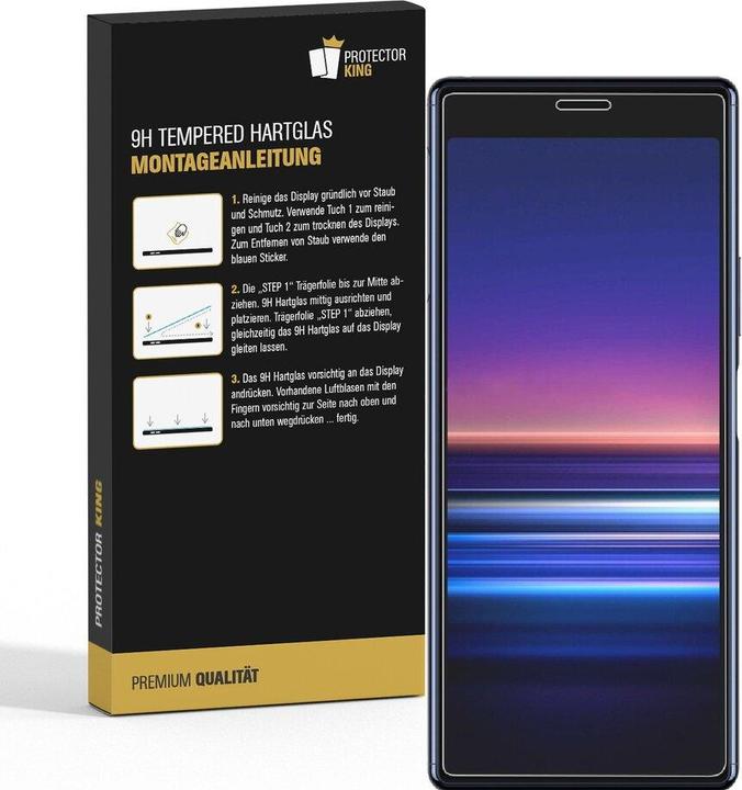 Actual product image Protectorking 1x real tempered 9H armoured glass 3D CLEAR (1 Piece, Sony Xperia 5)
