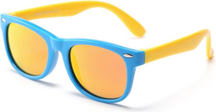 Techsuit - Sunglasses Polarised (D802) - for Kids, UV Protection - Blue / Yellow / Orange
