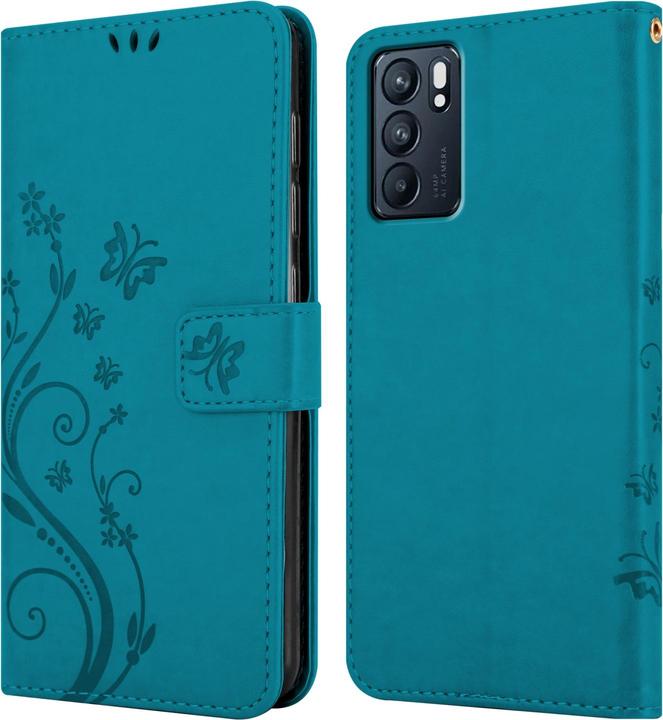Image du produit Cadorabo Pochette Flower Book (Oppo Reno 6 5G)