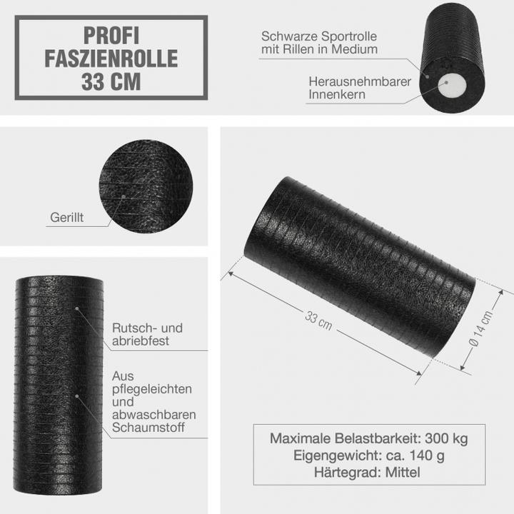 Produktbild Gorilla Sports Profi Faszienrolle (33cm)
