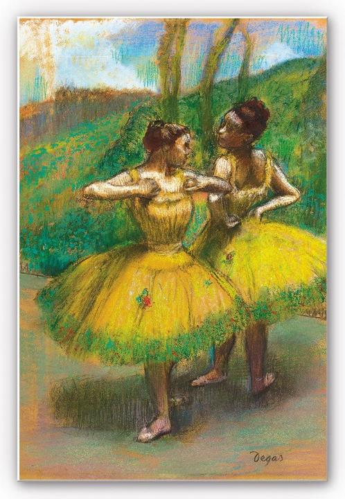 Produktbild Trenddeko Degas - Zwei Tänzerinnen in gelb (40 x 60 cm)