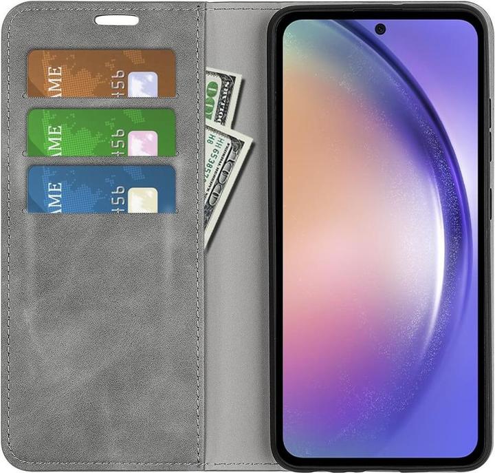 Produktbild Cover-Discount Galaxy A55 - Stand Flip Case Hülle grau (Samsung Galaxy A55)