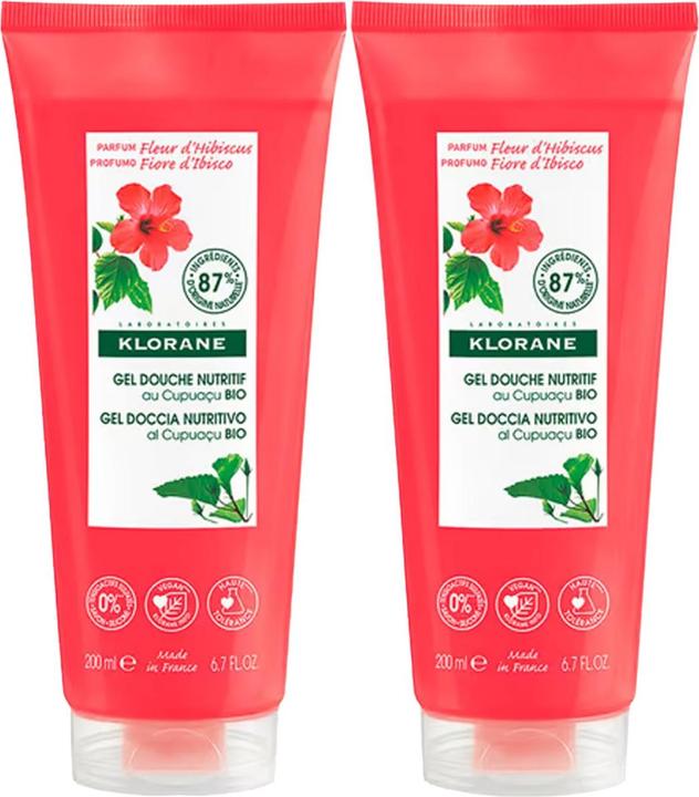 Actual product image Klorane Gel douche Fleur d'Hibiscus Promo duo gel (200 ml)