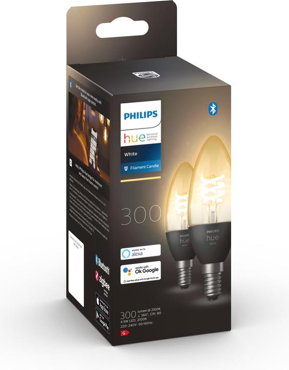 Produktbild Philips Hue White (E14, 4.50 W, 300 lm, 2 x, G)