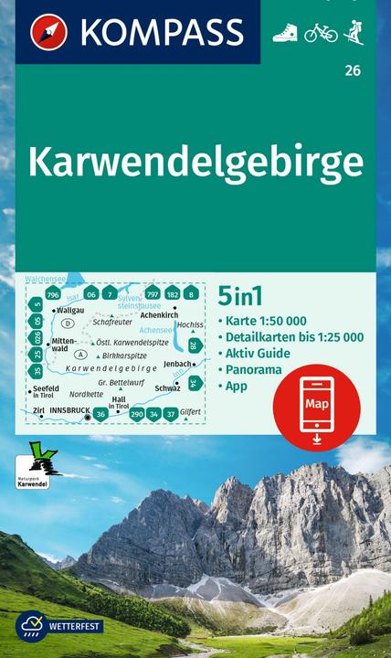 Actual product image Hiking map 26 Karwendel mountains 1:50,000