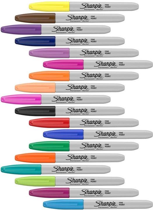 Actual product image Sharpie Permanent marker fine bullet tip F 0,9mm 24er Blister (Multicoloured, 1 mm, 24 x)