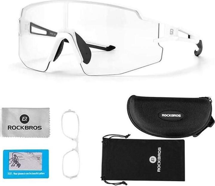 Produktbild Rockbros 10172 photochromic UV400 cycling glasses - white (Weiss)