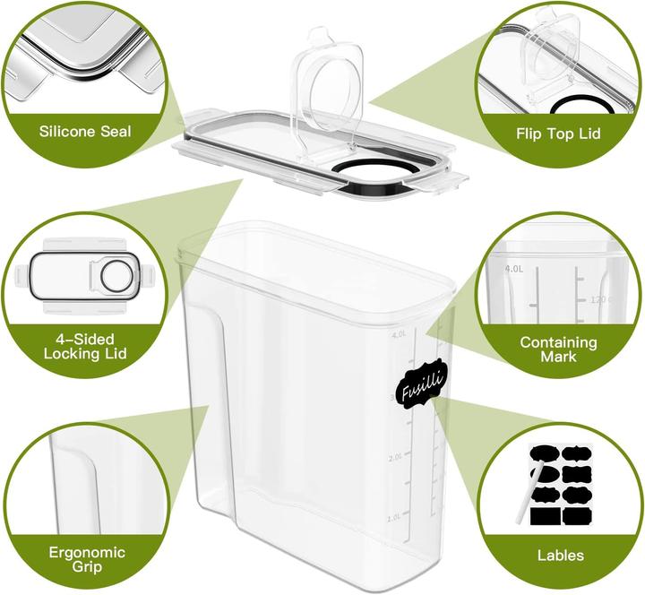 Image du produit Withosent Set de boîtes à provisions (4 l)