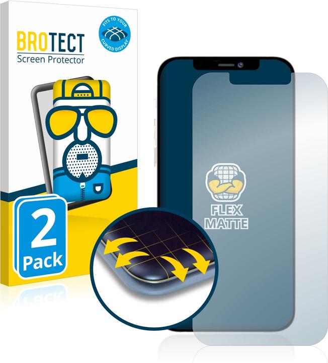 Produktbild BROTECT Full-Cover Displayschutz Matt (2 Stück, Apple iPhone 12 Pro Max)