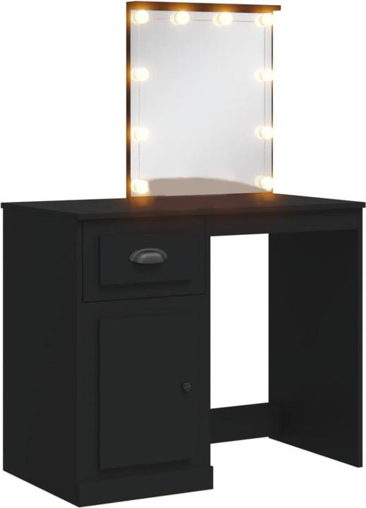 Image du produit VidaXL Coiffeuse avec éclairage LED noir 90x42x132,5 cm,Couleur (90 x 42 x 132.5 cm)