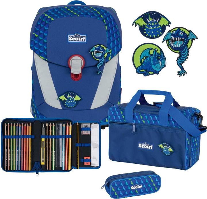 Produktbild Scout Sunny Set II Schulrucksack Set Flying Monsters (19.50 l)