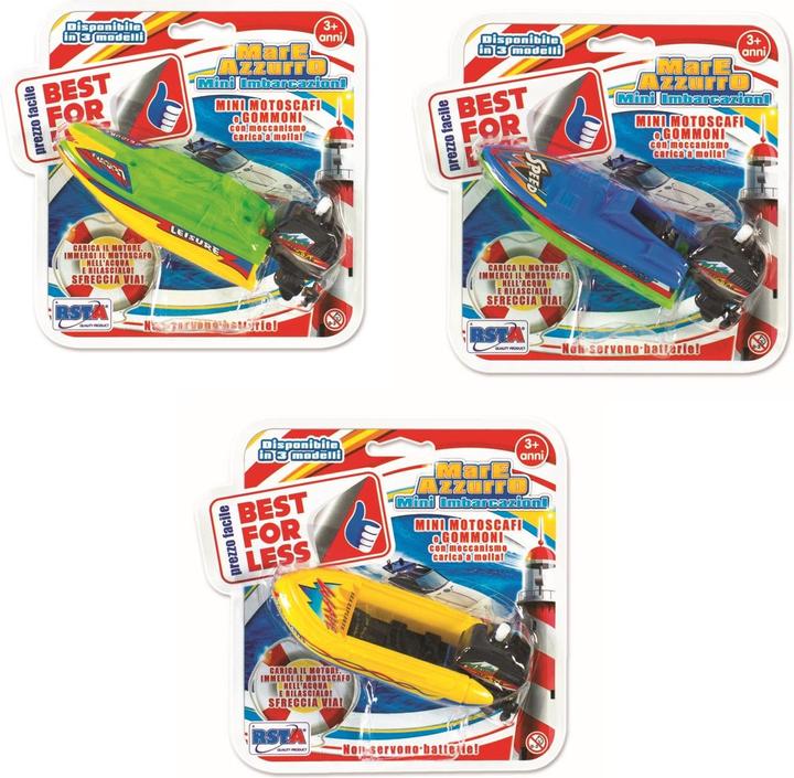 Immagine prodotto Rs Toys Mini motoscafi e gommoni carica molla