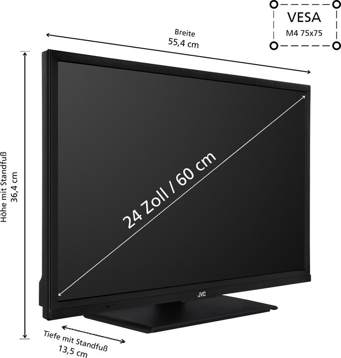 Actual product image JVC LT-24VH5455 24-inch TV Smart TV Powered by TiVo (HD-Ready, HDR, triple tuner, 6 months HD (24", LED, HD, 2024)