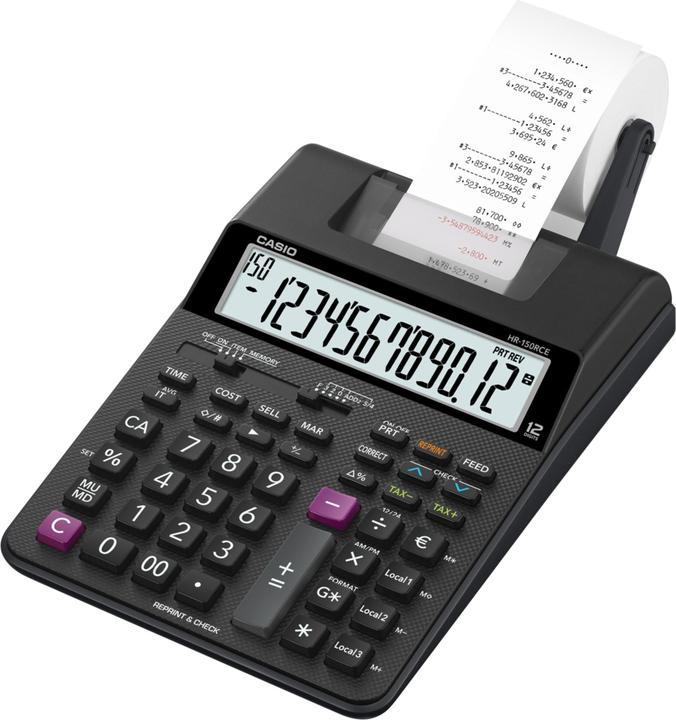 Casio Hr-150rce (Piles, Fonctionnement sur secteur)